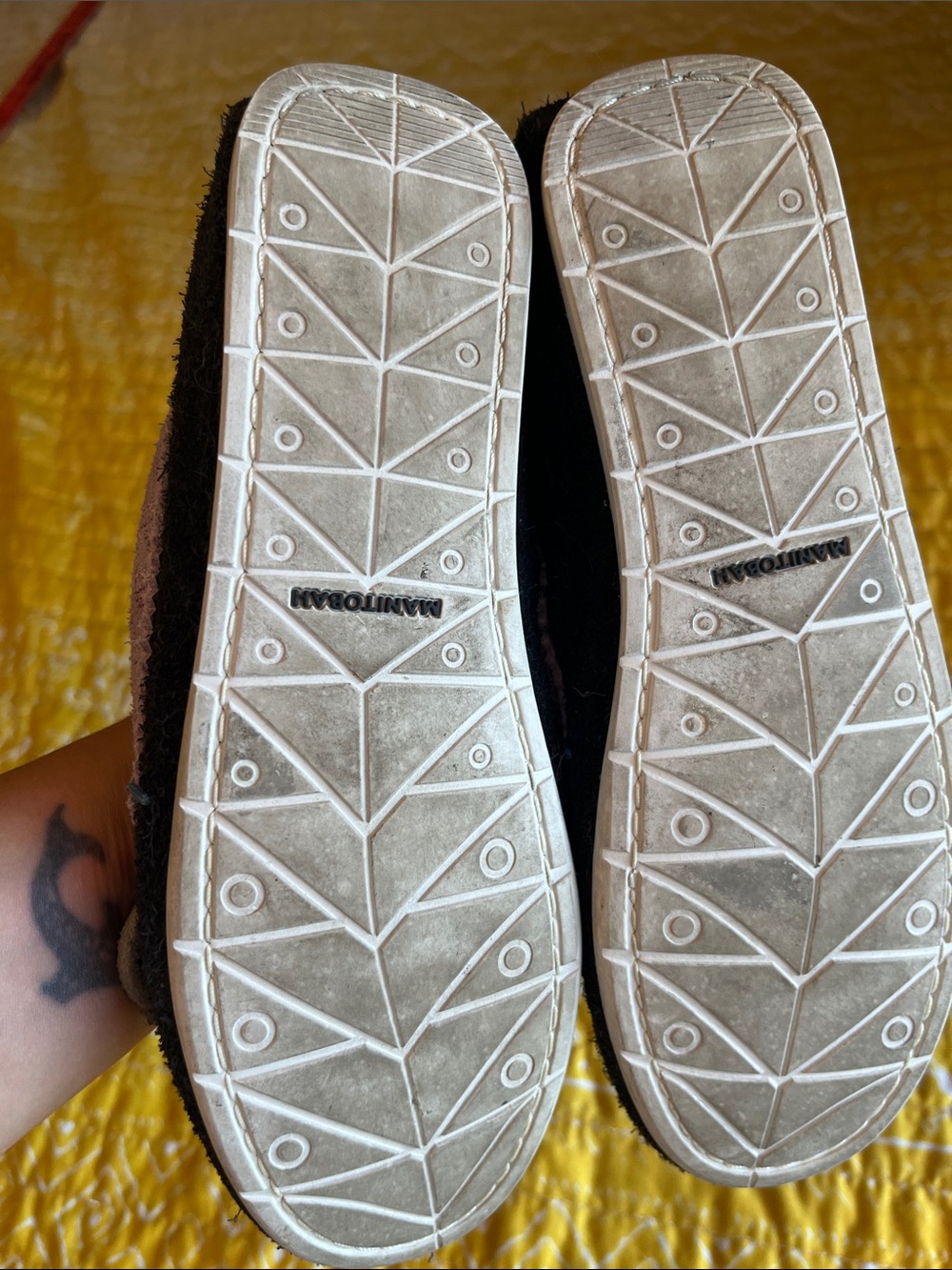 Manitobah mukluks Suede Moccasin Loafers with Embroidered Accents. - Picture 4 of 9